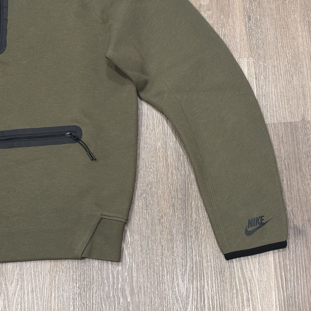 Nike Sportswear Tech Fleece 1/2 Zip Pullover Mens Medium Green - Picture 3 of 8